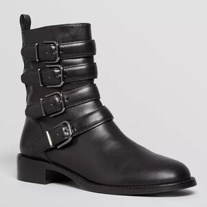 Via Spiga Flat Moto Booties